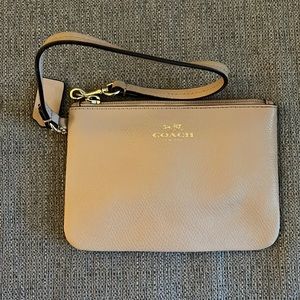 Coach leather wristlet